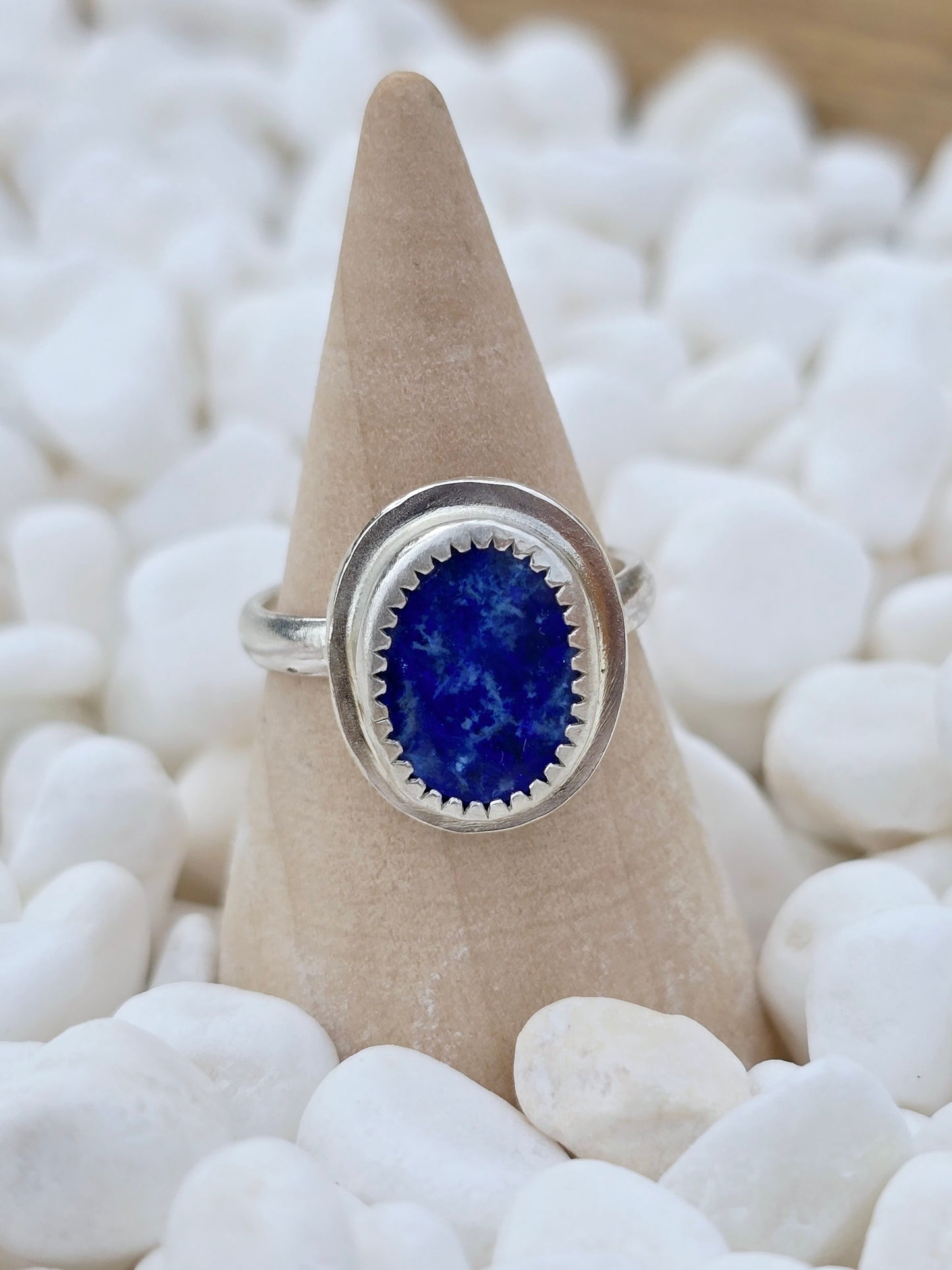 Opal Blue Sapphire Ring (size 5)